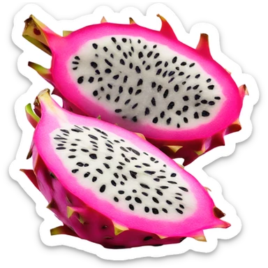 dragon fruit sliced in half  sticker
