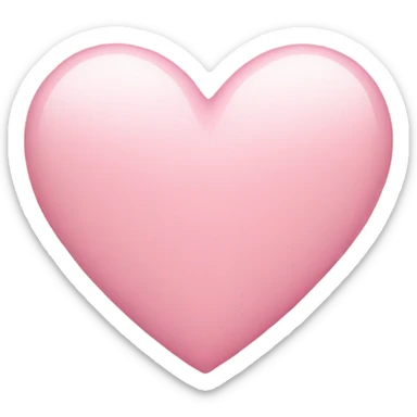 light pink heart sticker