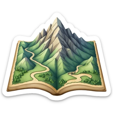 Map for hiking sticker