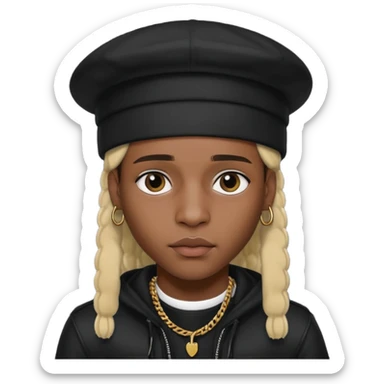 asap rocky pretty bratz with black hat and clothes sticker