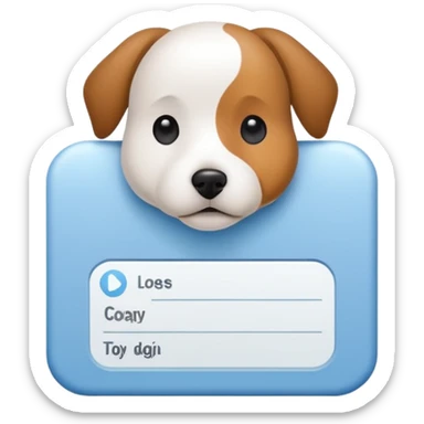 Dog Information Form sticker