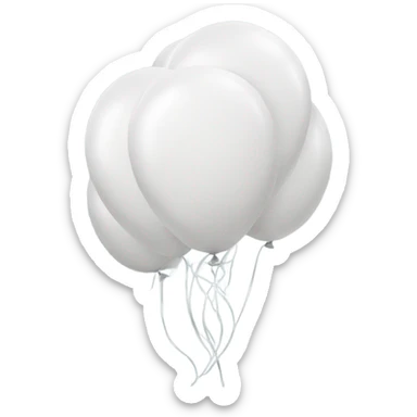 White balloons sticker