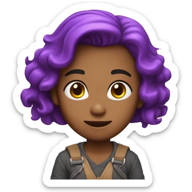 Corazón lila sticker