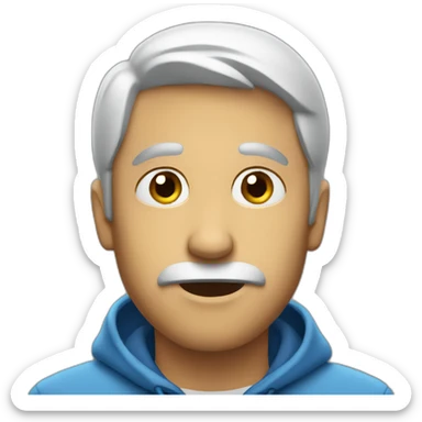 man wondering sticker