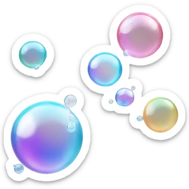 soap bubbles popping  sticker