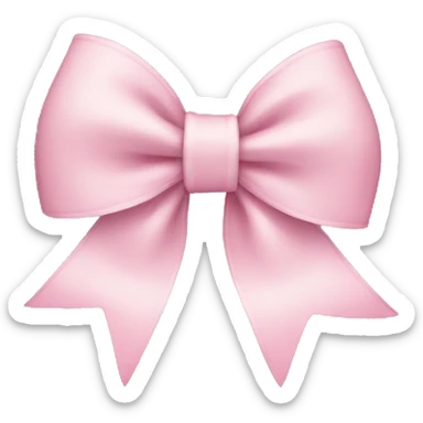 Light pink bow sticker