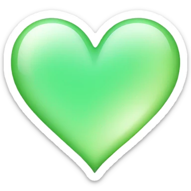 Light green heart sticker