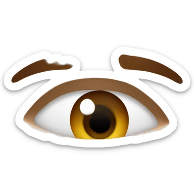 Confused eye brow raise sticker