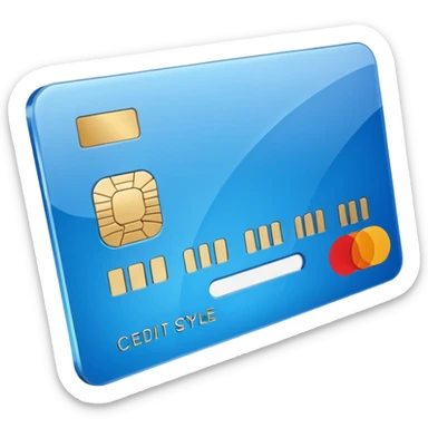3D style credit card icon, no text sticker