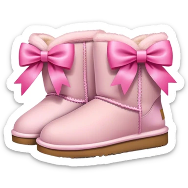 Super cute and cool Uggs with pink bows sticker