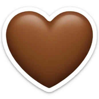 Brown heart sticker