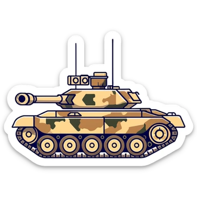 Indian Army T-90 tank with desert camouflage pattern sticker