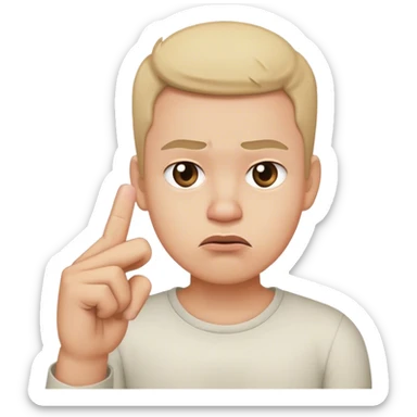 annoyed face with a middle finger sticker