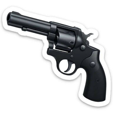 Silhouette revolver sticker