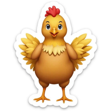 Chicken dancing sticker