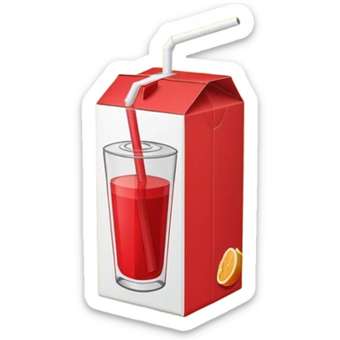 Juice Box RED sticker