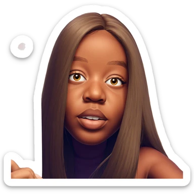 long haired meme portrait sticker