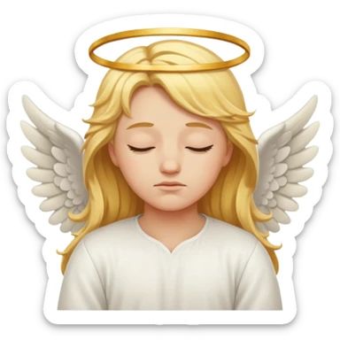 Sleepy pretty angel sticker