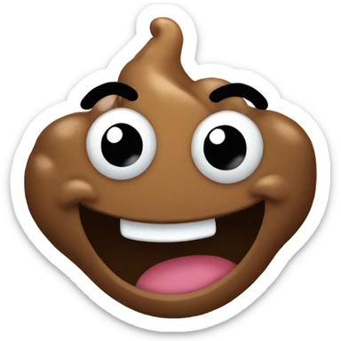 Poop smiling sticker