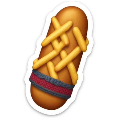 Corndog with a wool sweater sticker