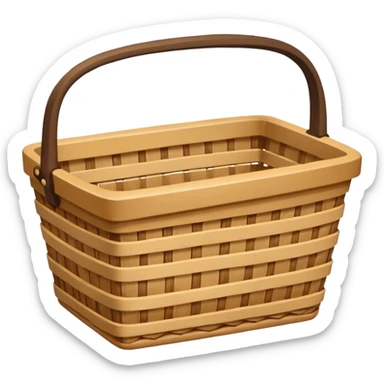 empty wicker basket sticker