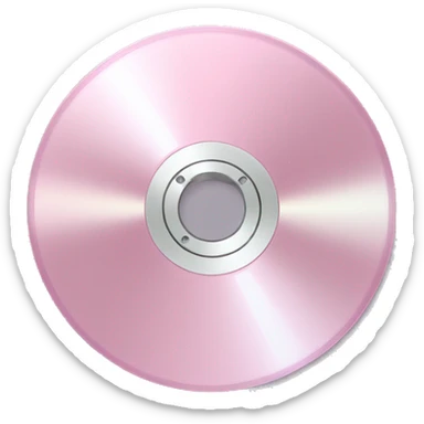 light pink cd disk sticker