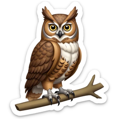 Full Body Great Horned Owl sticker