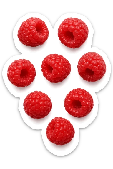 lamponi visti dall'alto sticker