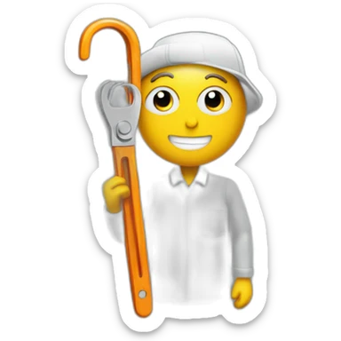 paper clip dressed as a painter sticker