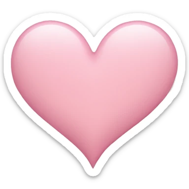Light pink heart  sticker