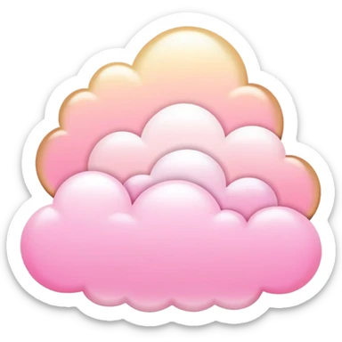 Divine ethereal Romantic pink-goldpastel lush gradients aesthetic sticker