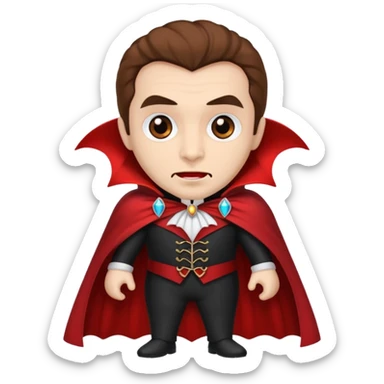 un cocker anglais avec un costume de dracula sticker