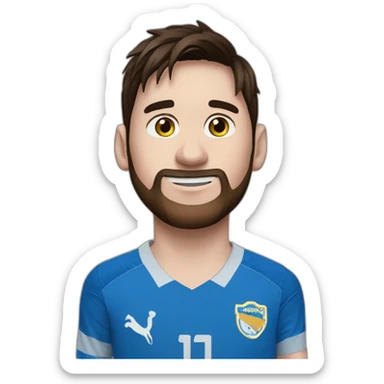 Messi con el salvador en el mundial sticker