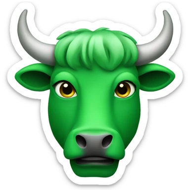 Green Taurus symbol  sticker