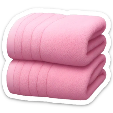 Pink fluffy towels sticker
