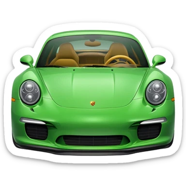 Green porsche sticker