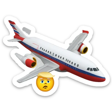 donald trump flying  sticker