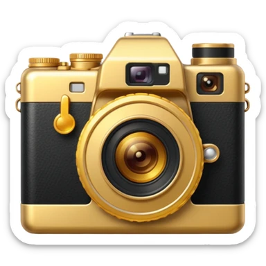 a premium to quality made of gold photocamera sticker