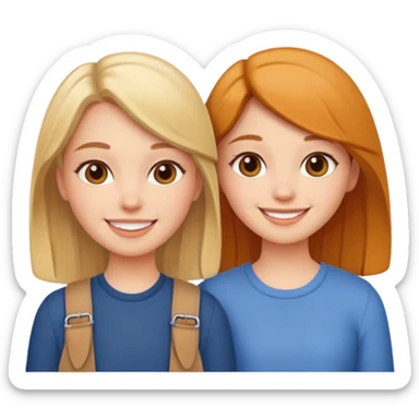 2 Besties g girls sticker