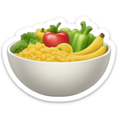 Healthy Food in a bowl sticker