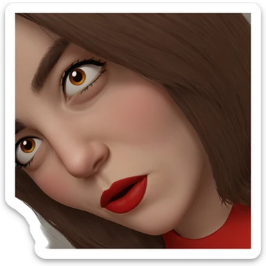 realistic portrait of a girl sticker
