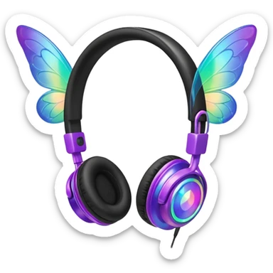 fairy headphones sticker