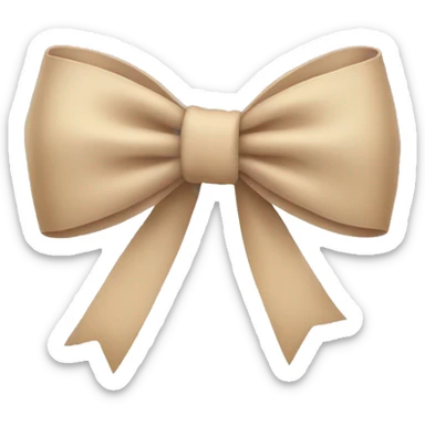 Beige bow  sticker