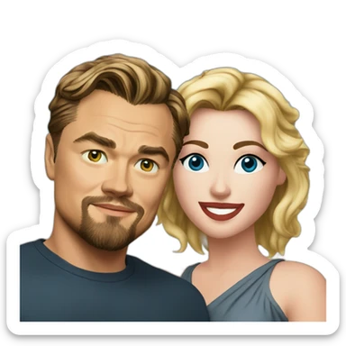 Leonardo Dicaprio with Keyt Winslet sticker