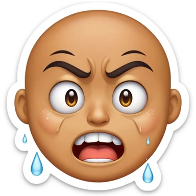 combine the angry emoji with the silly emoji and the laughing crying emoji sticker