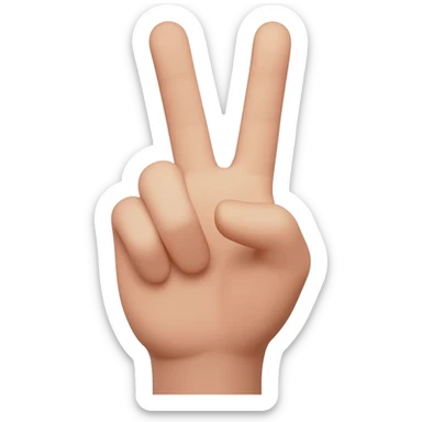 ✌️ but the fingers are bent slightly forward sticker