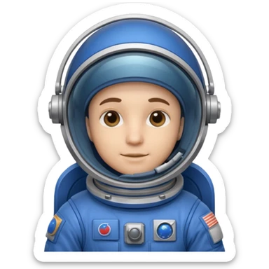 Engineer in an blue astronaut suit sticker