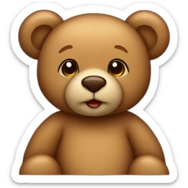 Light brown teddy bear sticker