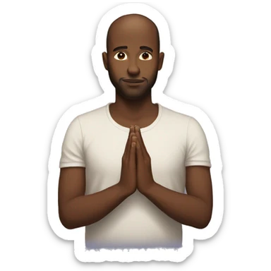 prayer hands without sleeves sticker