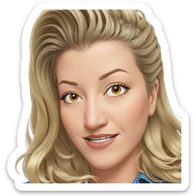 smiling blonde girl portrait sticker